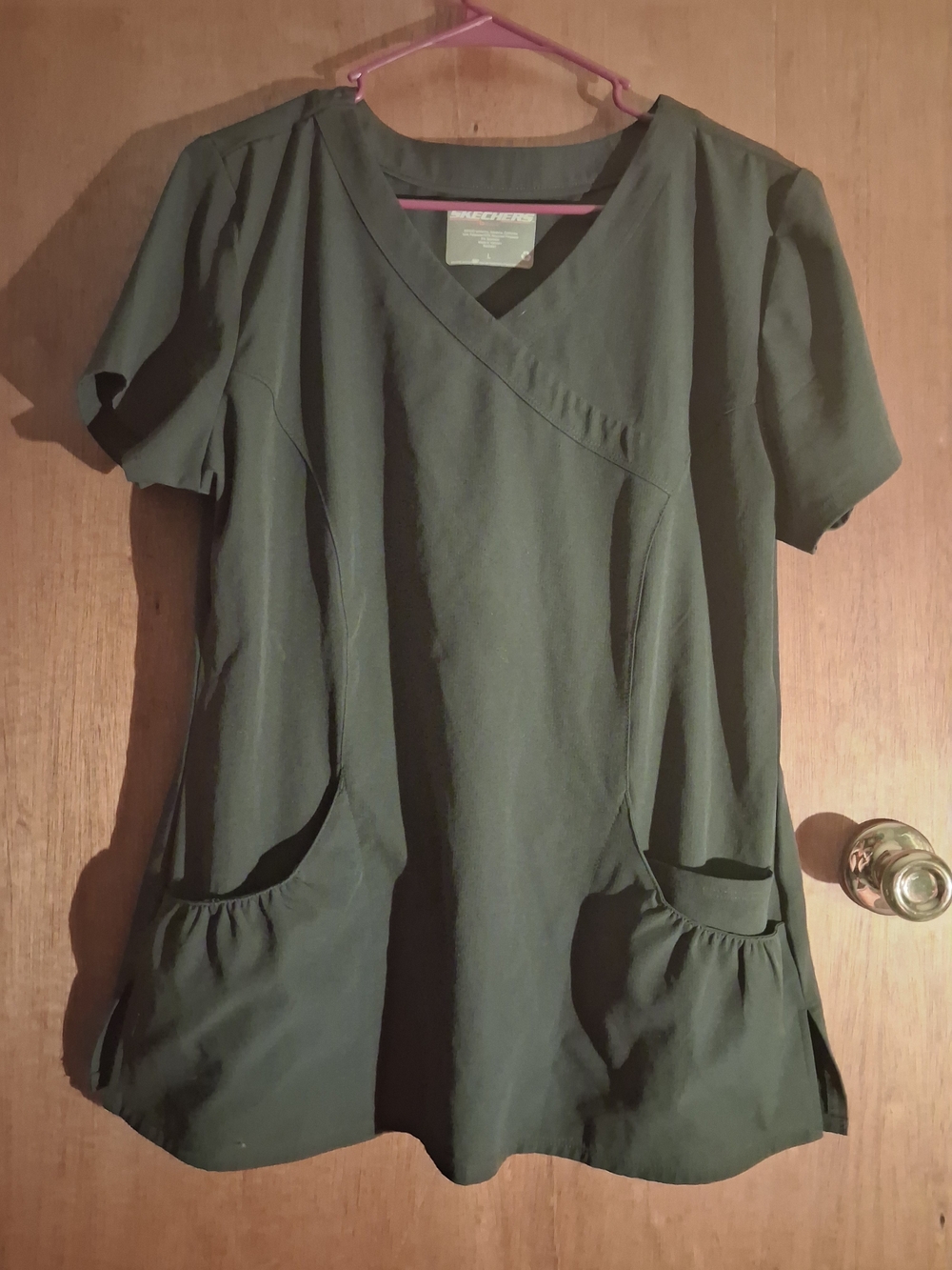 Skechers Grey V-Neck Work Tunic Top